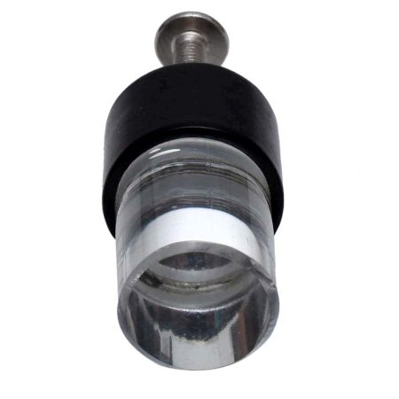 Clear Black Tiny Cylinder Glass Cabinet knobs
